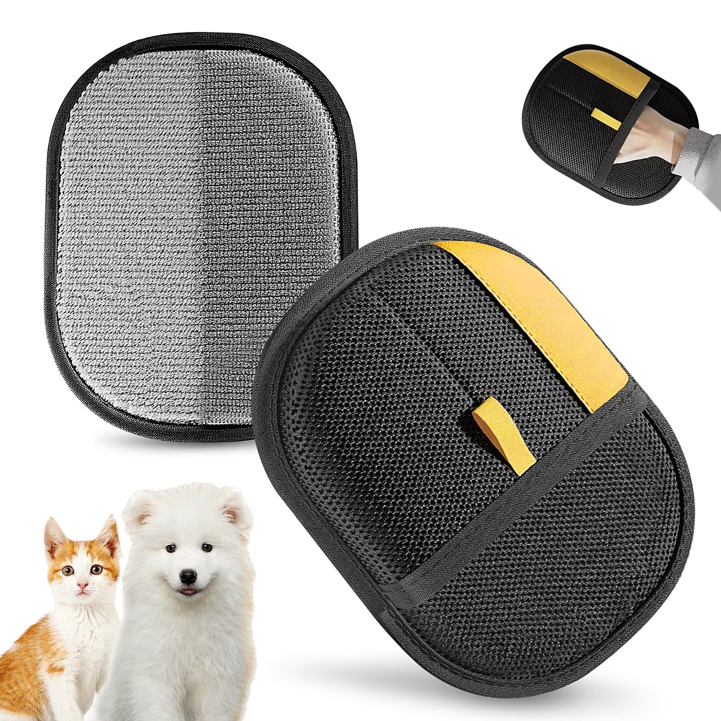 FurEase™ Premium Double-Sided Pet Grooming Gloves