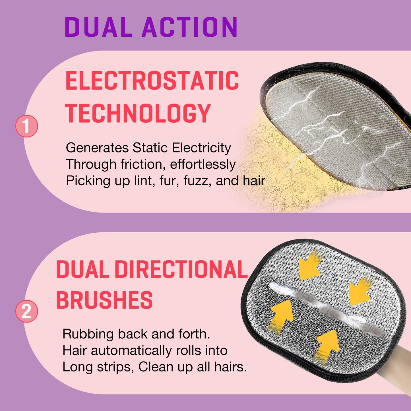 FurEase™ Premium Double-Sided Pet Grooming Gloves