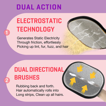 FurEase™ Premium Double-Sided Pet Grooming Gloves