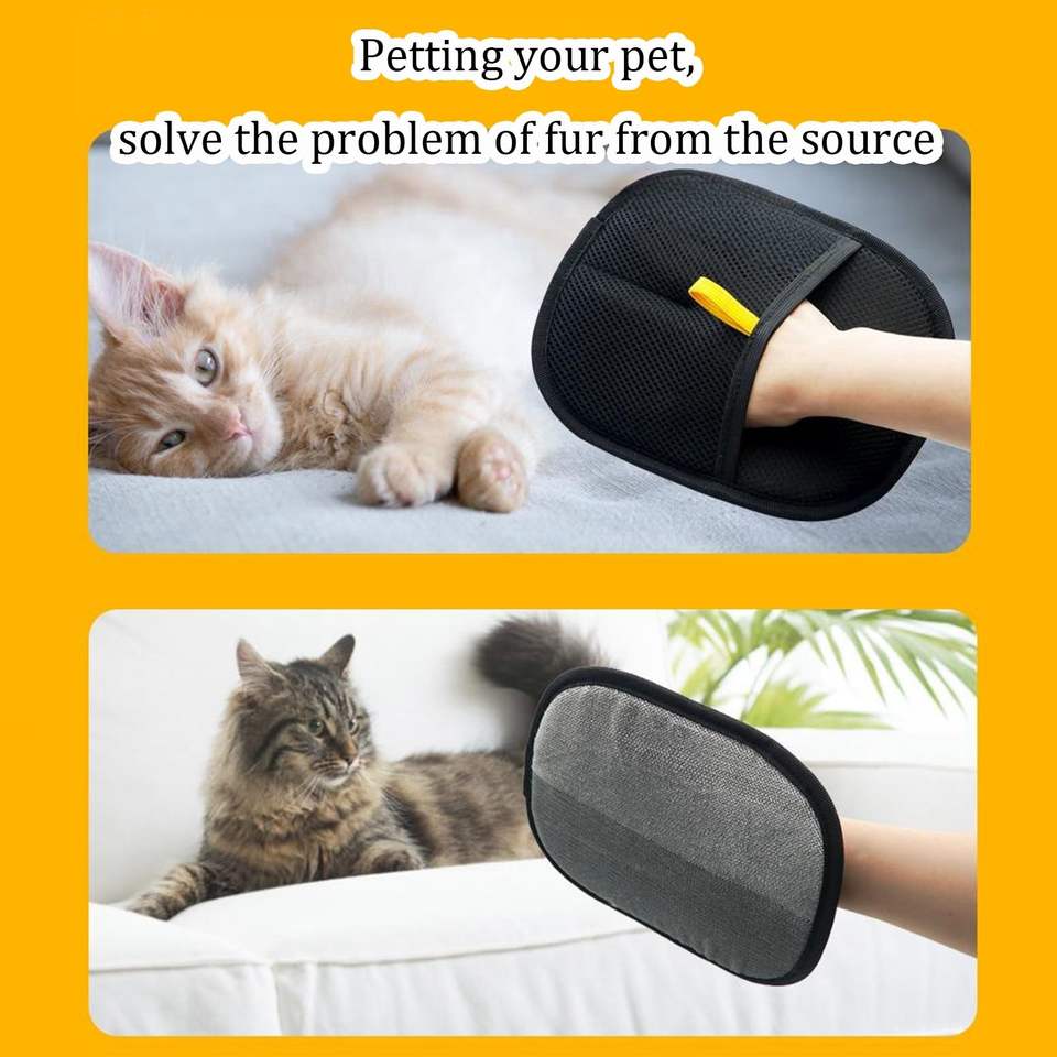 FurEase™ Premium Double-Sided Pet Grooming Gloves
